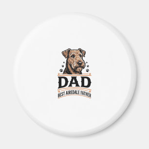 Airedale Terrier Dad Vintage Dog Father Shirt_1 Magnet