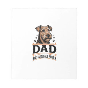 Airedale Terrier Dad Vintage Dog Father Shirt_1 Notepad