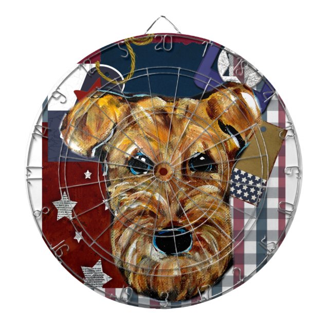 AIREDALE TERRIER DARTBOARD (Front)