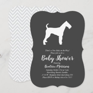 Airedale Terrier Dog Baby Shower Gender Neutral Invitation