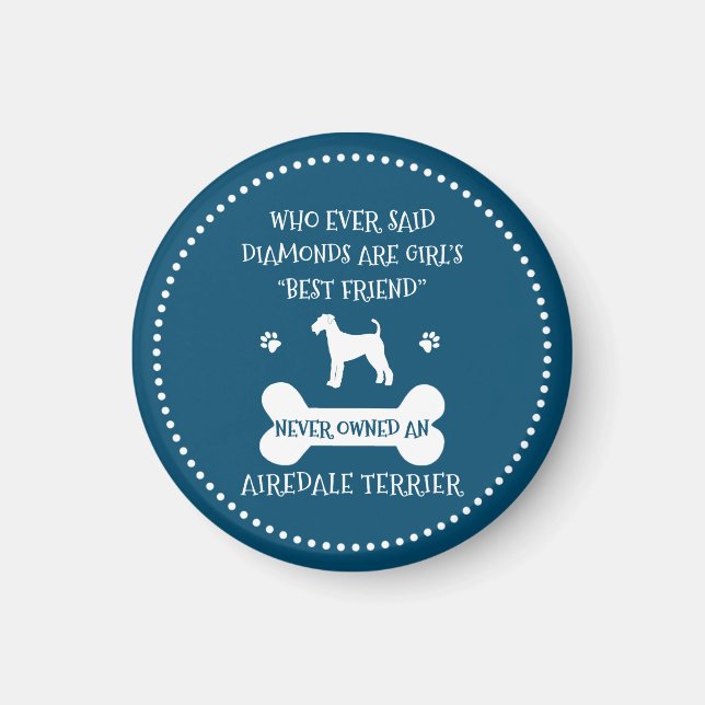 Airedale Terrier Dog Best Friend Magnet (Front)