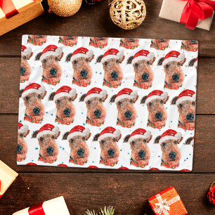 Airedale Terrier Dog Breed Christmas Fleece Blanket