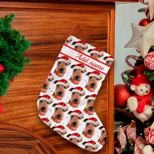 Airedale Terrier Dog Breed Christmas Small Christmas Stocking
