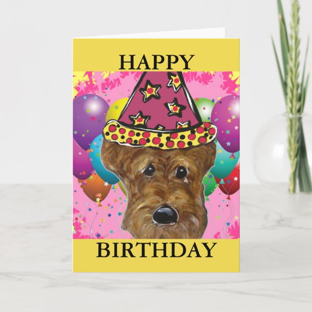 AIREDALE TERRIER DOG CARD (Front)