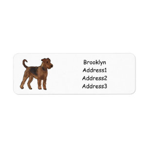 Airedale terrier dog cartoon illustration