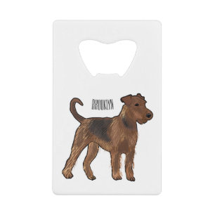 Airedale terrier dog cartoon illustration