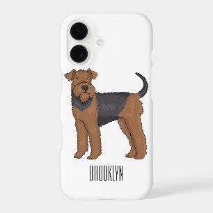 Airedale terrier dog cartoon illustration