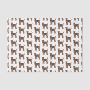 Airedale terrier dog cartoon illustration  tissue paper