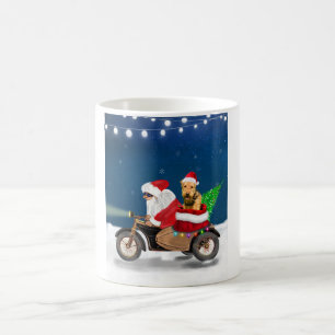 Airedale Terrier Dog Christmas Santa Claus Coffee Mug