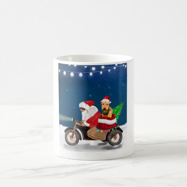 Airedale Terrier Dog Christmas Santa Claus   Coffee Mug (Center)