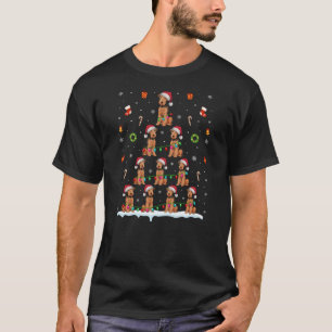 Airedale Terrier Dog Christmas Tree Lights for Men T-Shirt