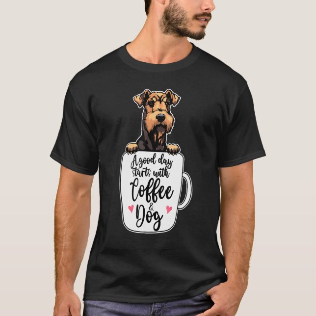 Airedale Terrier Dog Coffee Mug Dog   T-Shirt (Front)