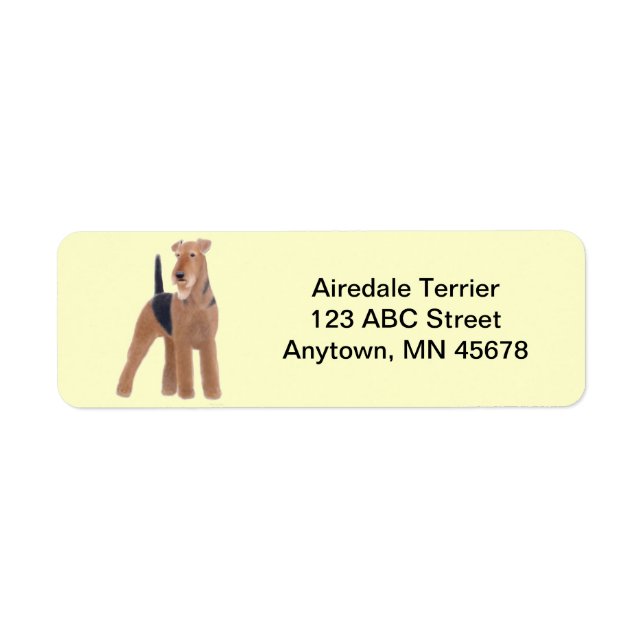 Airedale Terrier Dog Customisable (Front)