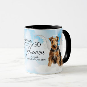 Airedale Terrier Dog Heaven Personalized Memorial Mug