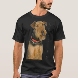 Airedale Terrier  Dog Mom Dad Love Is Puppy Pet 2 T-Shirt