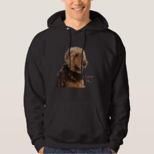 Airedale Terrier Dog Mum Dad Love Is Puppy Pet 1 Hoodie