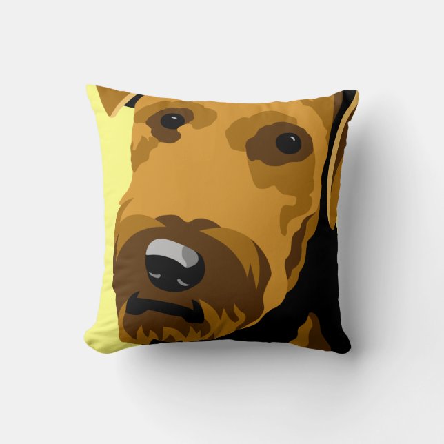 Airedale Terrier Dog Pillows (Front)