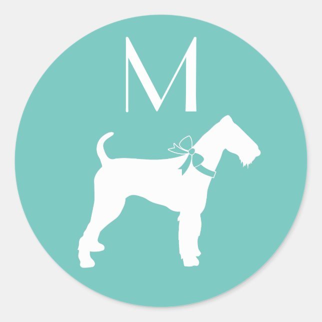 Airedale Terrier Dog Puppy Classic Round Sticker (Front)