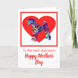 Airedale Terrier Dog Red Heart Mother’s Day Card