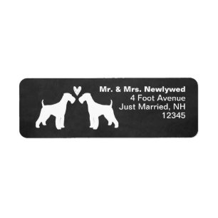Airedale Terrier Dog Silhouettes Return Address