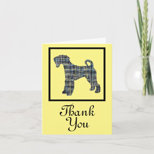 Airedale Terrier Dog Thank You Greeting  Card (Front)