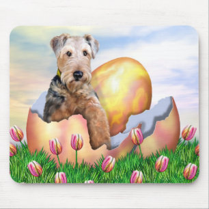 Airedale Terrier Easter Surprise Mouse Mat