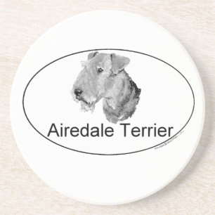 Airedale Terrier Euro-Type Coaster
