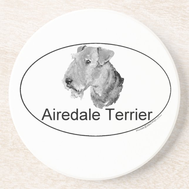 Airedale Terrier Euro-Type Coaster (Front)