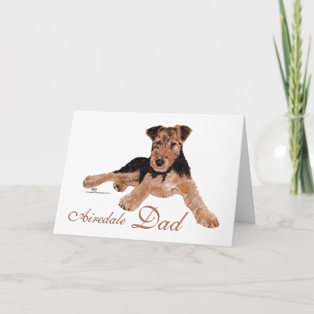 Airedale Terrier Fathers Day Card (Front)