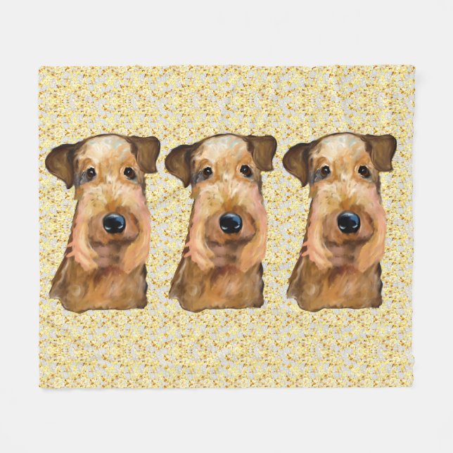  AIREDALE TERRIER             FLEECE BLANKET (Front (Horizontal))