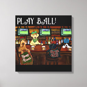 AIREDALE TERRIER & FRIENDS  CANVAS PRINT