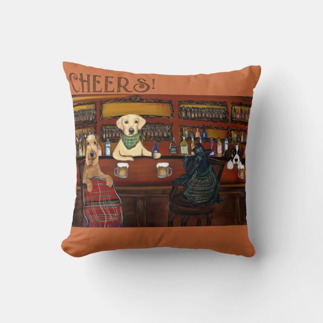  AIREDALE TERRIER  & FRIENDS       CUSHION (Front)