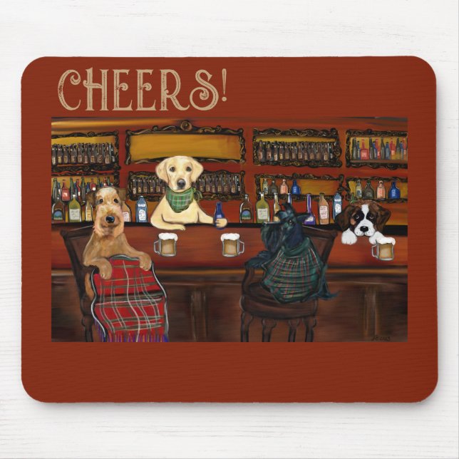  AIREDALE TERRIER  & FRIENDS       MOUSE MAT (Front)