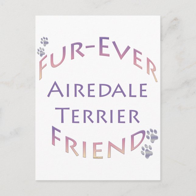Airedale Terrier Furever Postcard (Front)