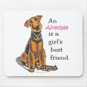 Airedale Terrier Girls Best Friend Mouse Mat