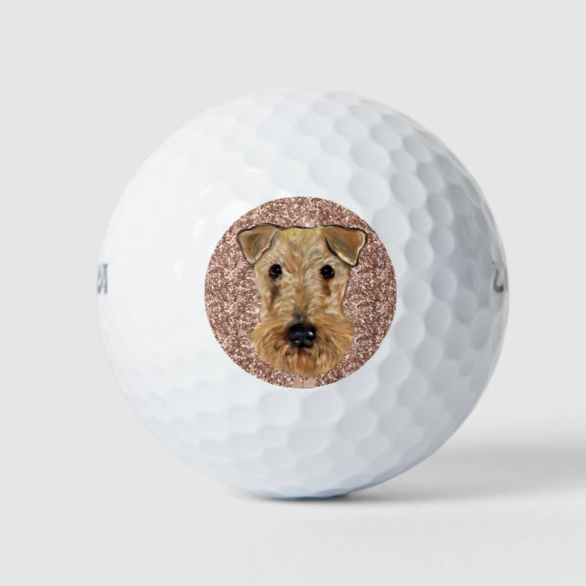 AIREDALE  TERRIER    GOLF BALLS (Front)