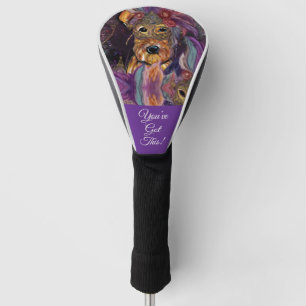 AIREDALE TERRIER   GOLF HEAD COVER