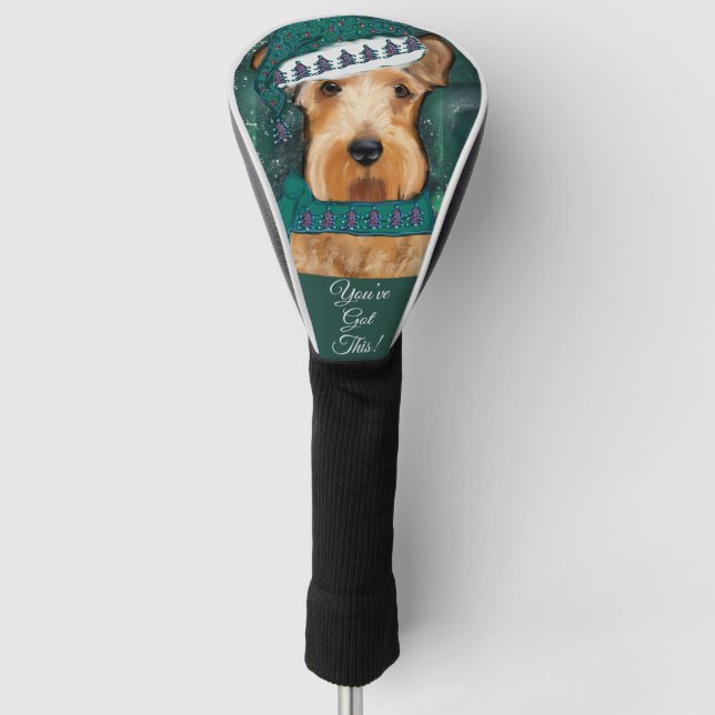 Airedale Terrier  Golf Head Cover (Front)