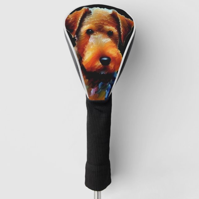 Airedale Terrier Golf Head Cover (Front)