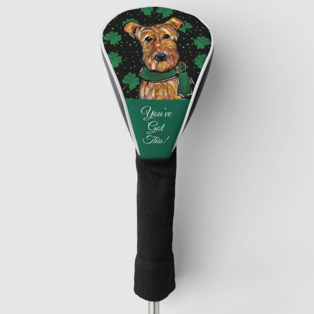 AIREDALE TERRIER   GOLF HEAD COVER (Front)