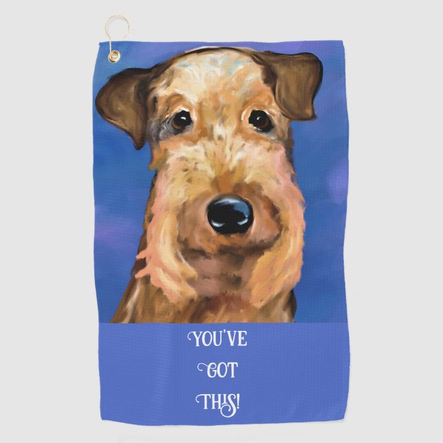  AIREDALE TERRIER            GOLF TOWEL (Front)