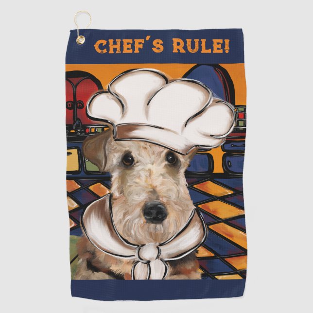  AIREDALE TERRIER        GOLF TOWEL (Front)
