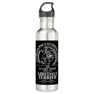 Airedale Terrier Guardian Angel dog quote 710 Ml Water Bottle