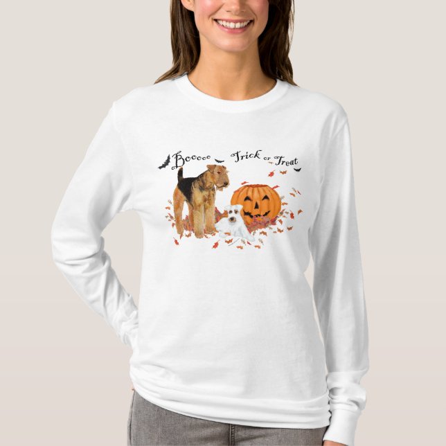 Airedale Terrier Halloween T-Shirt (Front)