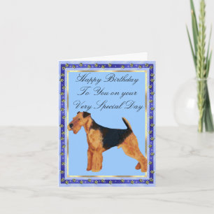 Airedale Terrier Happy Birthday Card