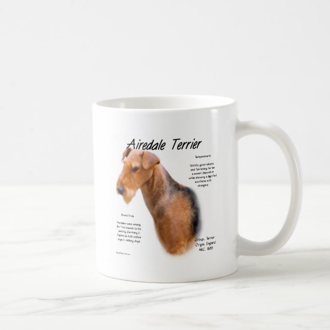 Airedale Terrier History  Coffee Mug (Right)
