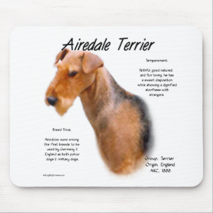 Airedale Terrier History Mouse Mat