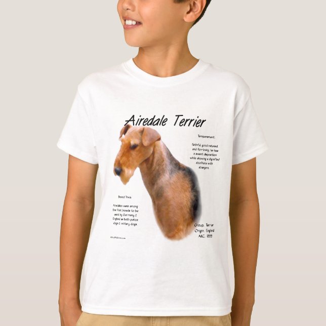 Airedale Terrier History  T-Shirt (Front)