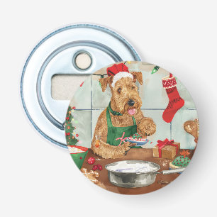 Airedale Terrier Holiday Baking: Festive Christmas Bottle Opener