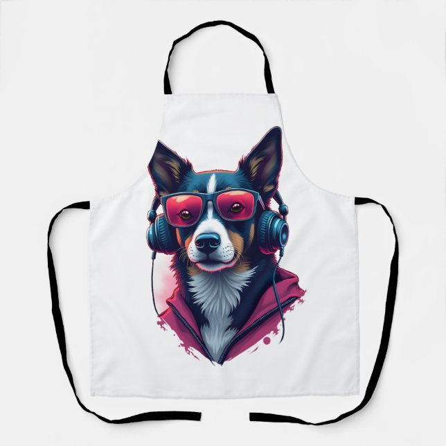 Airedale Terrier in christmas hat  Apron (Front)